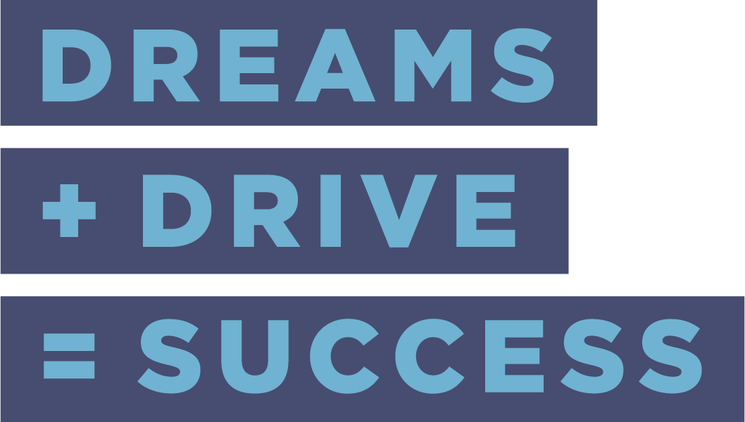 dreams-drive-success DREAMS + DRIVE = SUCCESS